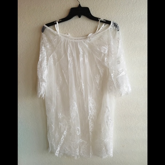 💕🎉HP❤️🎉White Lace Cover Up/Dress - Picture 5 of 6